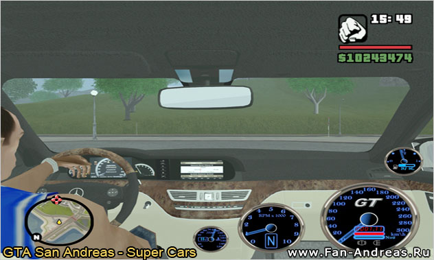Вид из кабины в GTA San Andreas - Super Cars