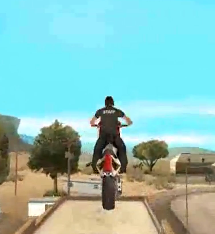 Видео GTA San Andreas - Трюки на мотоцикле для ГТА Сан Андреас